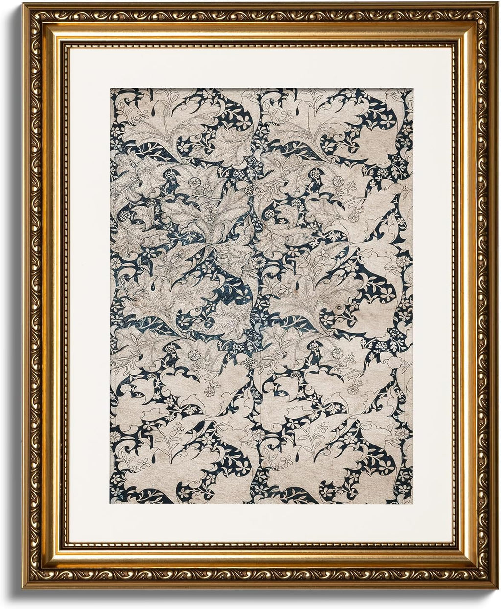 VIYYIEA Gold Framed Floral Canvas Print - Romantic Botanical Wall Art for Home Decor | 13x16in