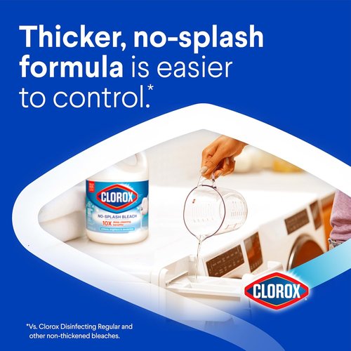 Clorox No Splash Bleach - 77 Ounces for Safe, Mess-Free Cleaning | Ideal for Home Use
