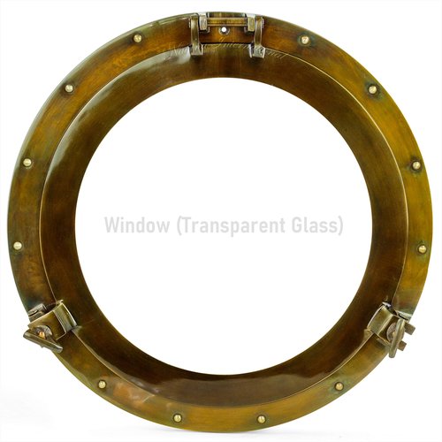 Marine Nautical Store 17" Aluminum Porthole Antique Finish~Port Window Glass Ship Porthole Decor