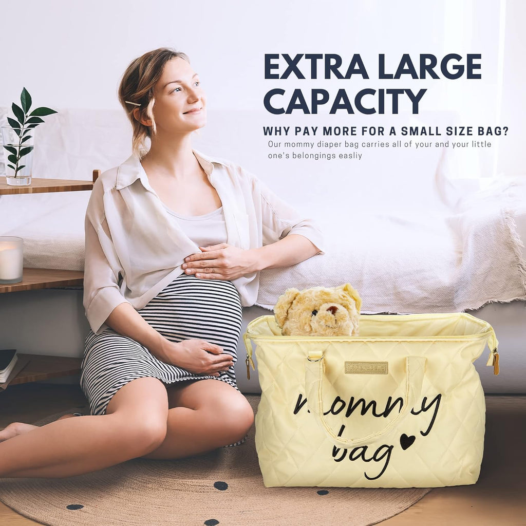PeraBella Mommy Hospital Bag - Stylish Diaper Tote for New Moms | Spacious & Functional Design