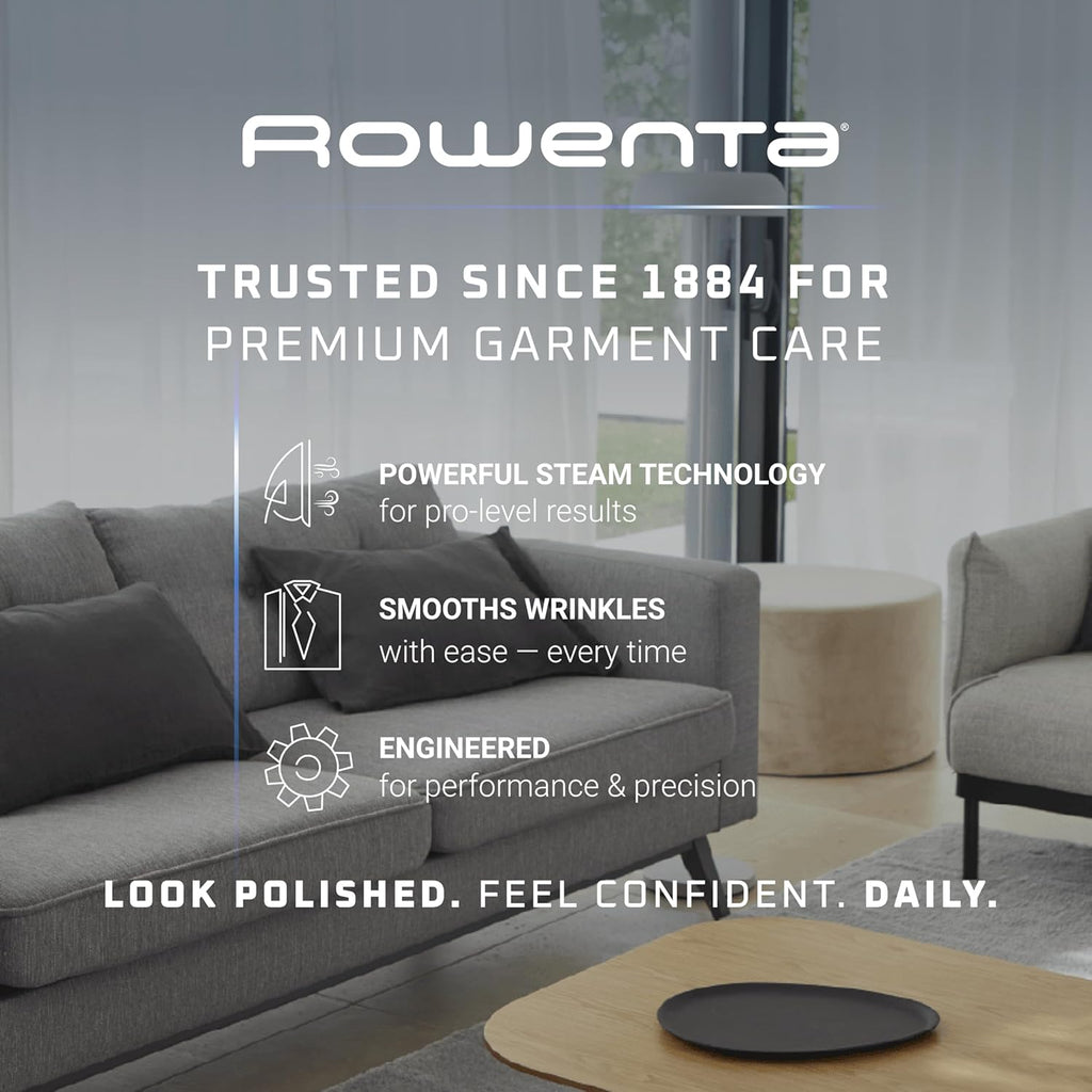 Rowenta Freemove Cordless Iron - 1600 Watts, Stainless Steel Soleplate, Rapid Heating, Portable Handheld Steamer - Blue, DE6730