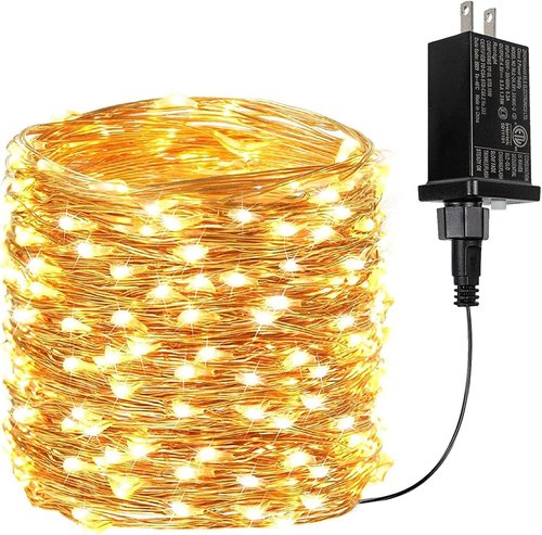 66Ft LED Fairy Lights by [Brand Name] - Waterproof Indoor & Outdoor String Lights with 8 Modes | Warm White for Christmas & Party Decor