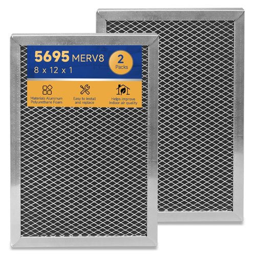 5695 Dehumidifier Filter MERV 8 Washable 8 x 11.7 x1 Compatible with Whole-House Dehumidifiers Models 1820 1820Z E070 E070KZ E070KZM E070N E070T E070Z Replacement Filter 2 Packs