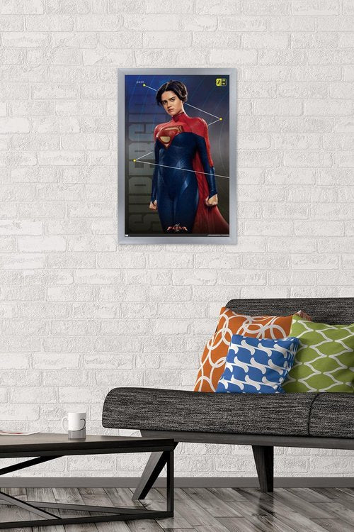 Trends International DC Comics Movie The Flash - Supergirl Triptych Wall Poster, 22.4L x 14.7W, Silver Framed Version