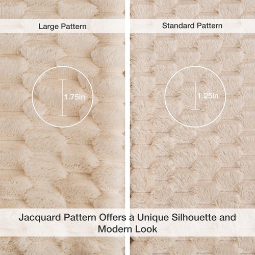 EXQ Home Fleece Throw Blanket for Couch and Bed, 3D Imitation Large Turtle Shell Jacquard Decorative Blankets, Plush Lightweight Fuzzy Flannel Blanket Suitable for All Seasons (50"×60",Beige)