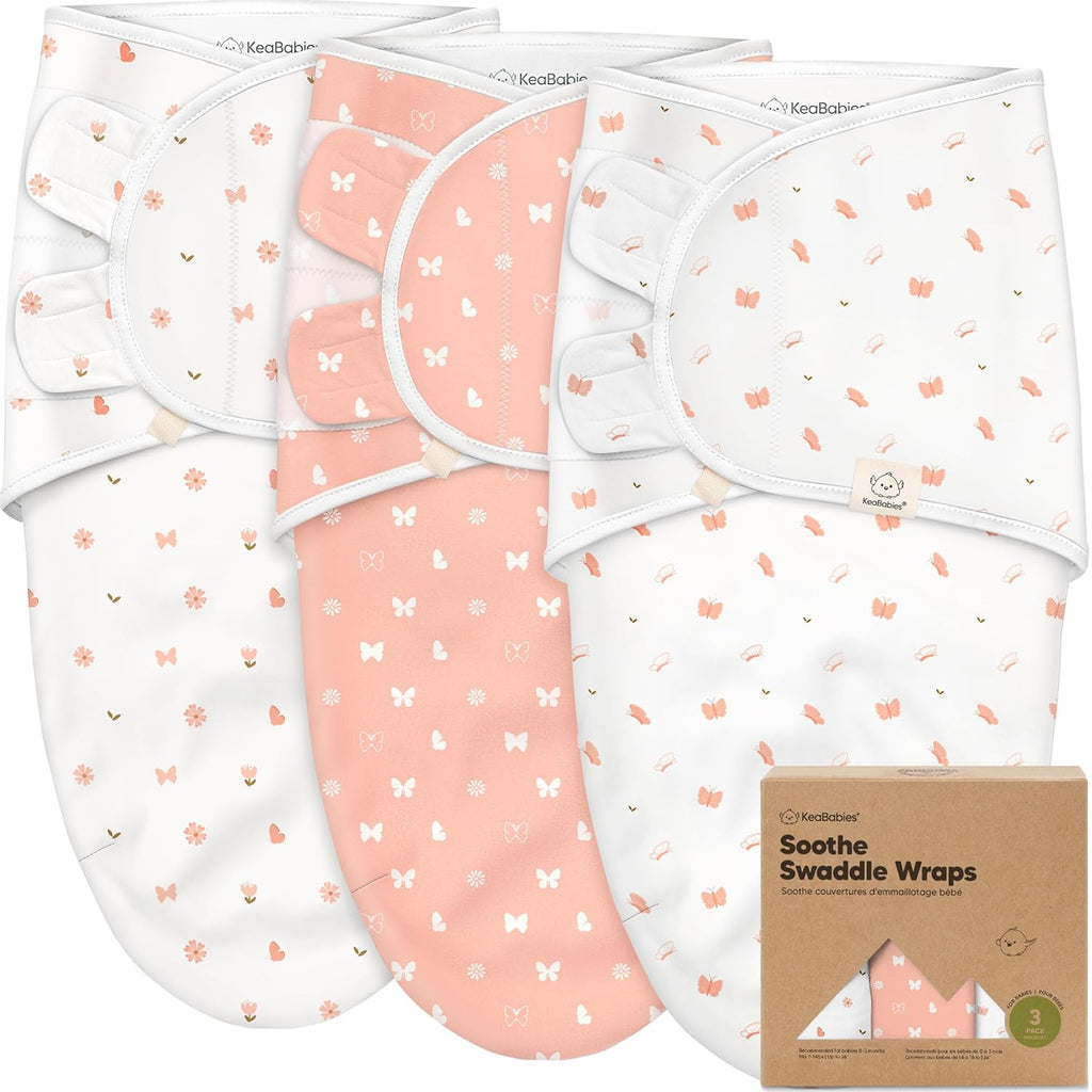 Organic Baby Swaddle Sleep Sacks by [Brand Name] - Soft & Snug for Newborns 3-6 Months | Butterflies, Large