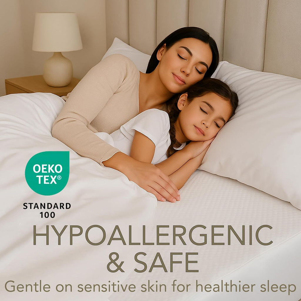 Queen Size Premium Mattress Protector - 100% Waterproof Tencel Cover | Cooling, Breathable & Hypoallergenic