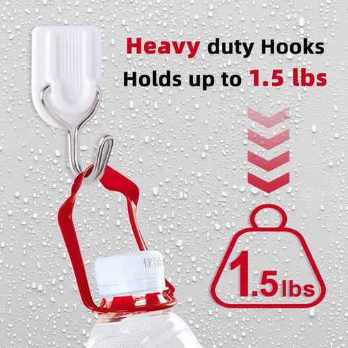 25 Heavy-Duty Wire Hooks by [Brand Name] - No Damage Adhesive Wall Hooks for Keys, Coats, Towels | Removable & Durable
