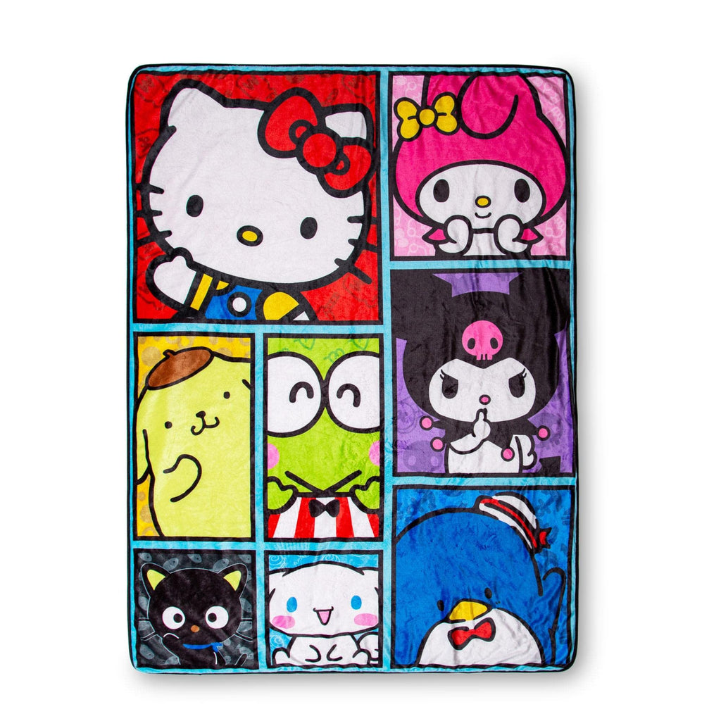 Sanrio Hello Kitty and Friends Oversized Sherpa Fleece Throw Blanket | Plush Soft Cover for Sofa, Bed | 54 x 72 Inches