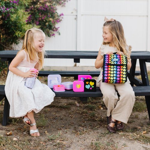 Wildkin 15 Inch Kids Backpack Bundle with Lunch Bag (Rainbow Hearts)
