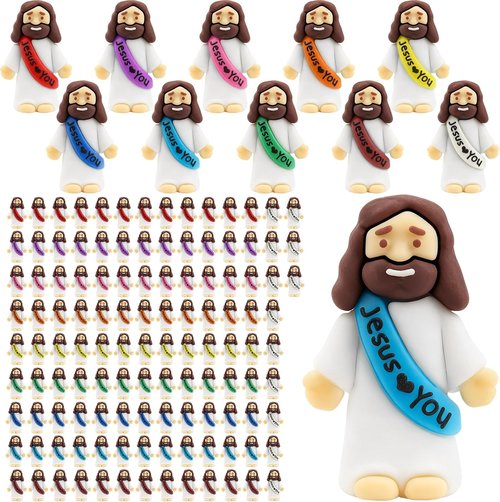 Little Jesus Figures - 120 Mini Cute Baby Jesus Figurines Set | Perfect Pocket Christian Gifts for Easter