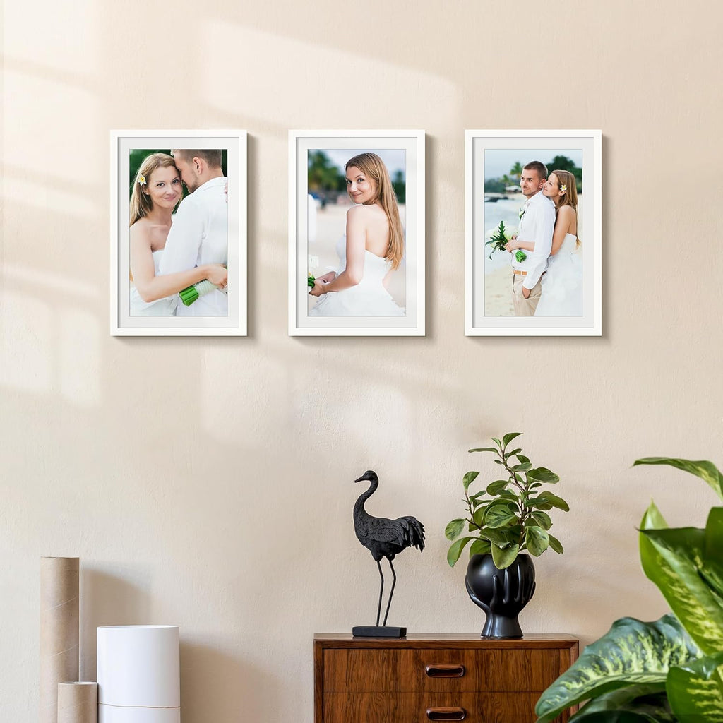 Upsimples 11x17 Picture Frame - Versatile Display for 9x15 or 11x17 Photos | White, 1 Pack