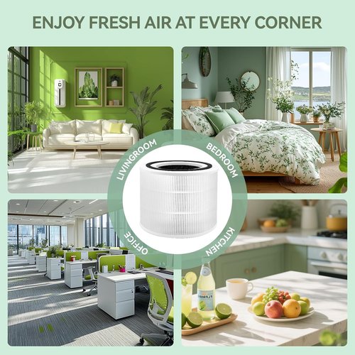 240 Replacement Filter - 3-in-1 HEPA 14 Air Cleaner Purifier Filter - 4 Pack