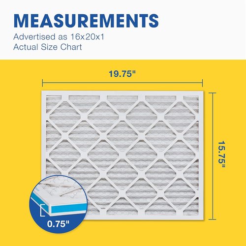 Aerostar 16x20x1 MERV 11 Pleated HVAC Filters - 4 Count | Captures Dust, Germs, Allergens & More