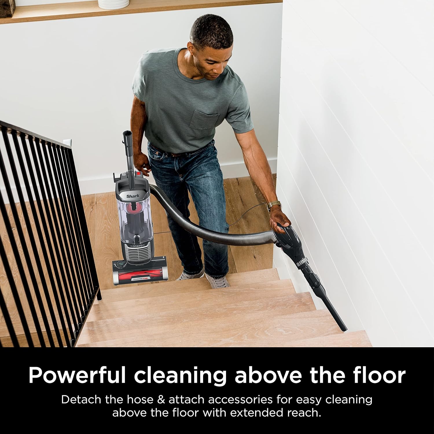 Shark ZU102 Rotator Pet Upright Vacuum - PowerFins HairPro & Odor Neutralizer, Charcoal, 2.9L Dust Cup