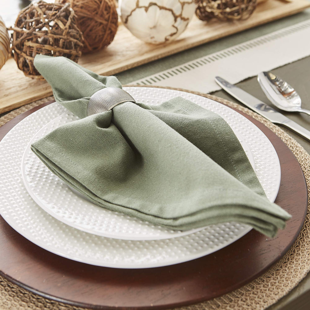 DII Solid Napkin Set Collection, 20x20, Artichoke, 6 Piece
