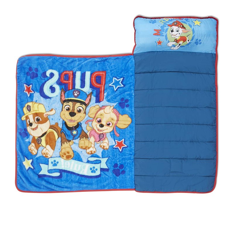 Paw Patrol We're a Team Nap-Mat Set– Quilted Nap Mat with Built-in Pillow and Plush Blanket – Portable Nap Mat for Daycare, Preschool, Sleepovers & Travel – for Boys or Girls Ages 3+