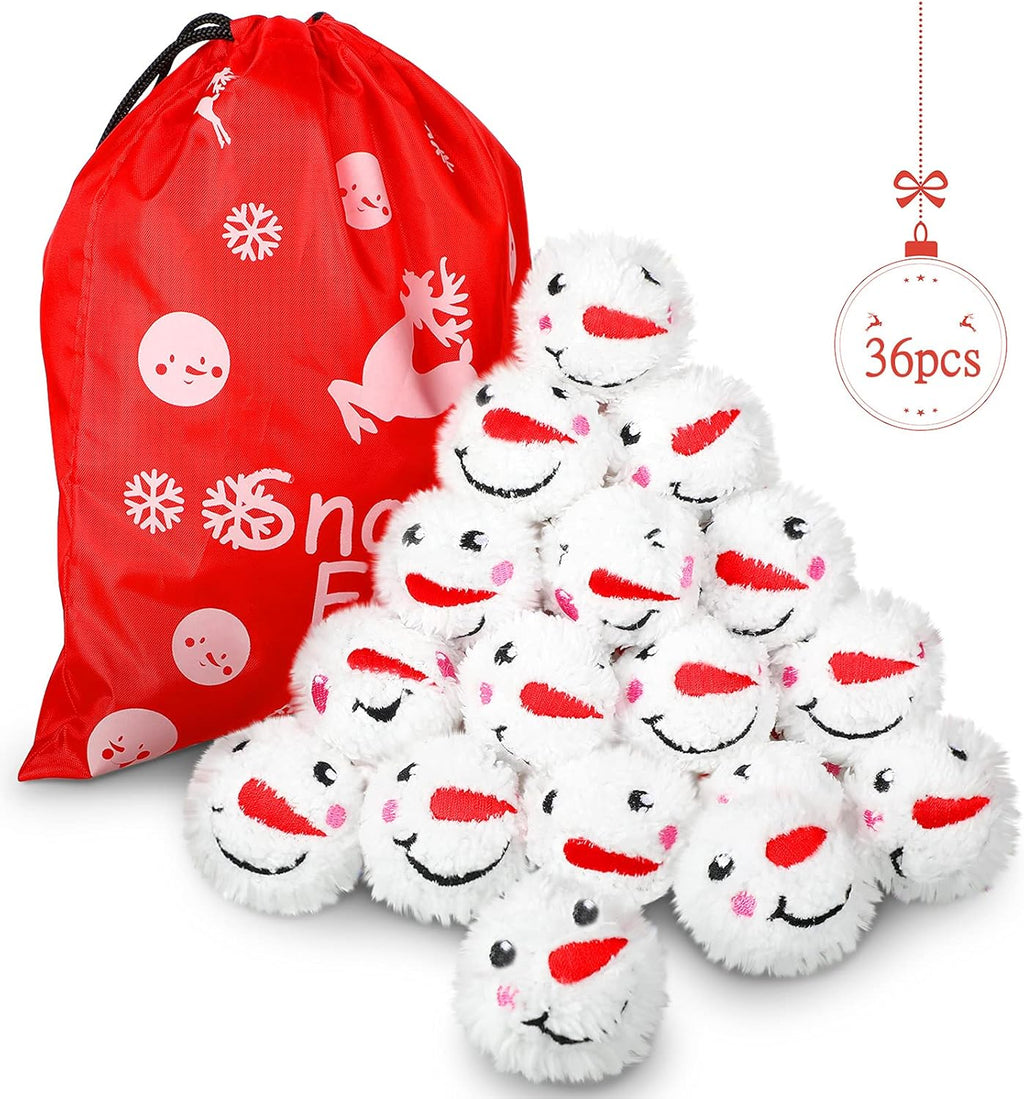 Sumind 36-Piece Snowball Fight Balls Set - Reusable Soft Stuffed Snowflake Balls for Winter Fun