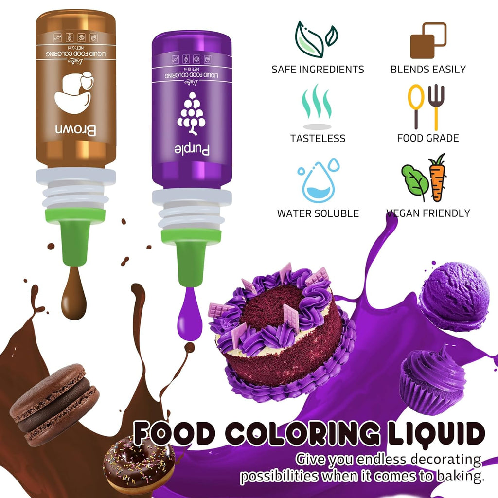 Vivid Food Coloring by [Brand Name] - Tasteless Liquid Dye for Baking & Crafts | 6 fl. oz / 160ml (White)