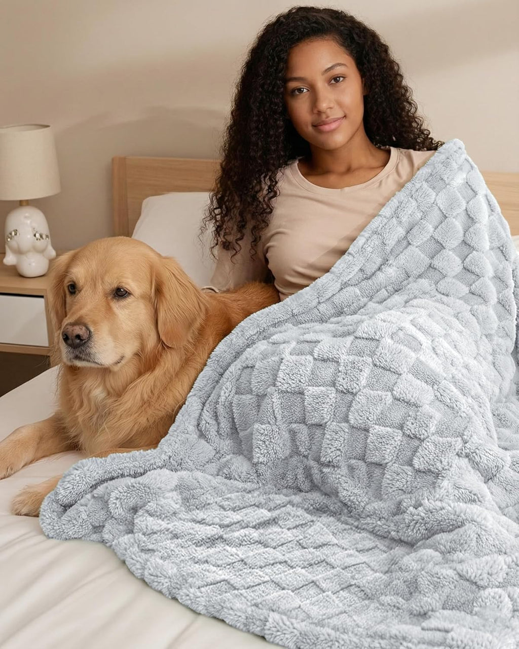 Utopia Bedding Cool Grey Checkered Fleece Throw Blanket - Soft Plush Cozy 50x60 Inches | Perfect for Couch or Bed