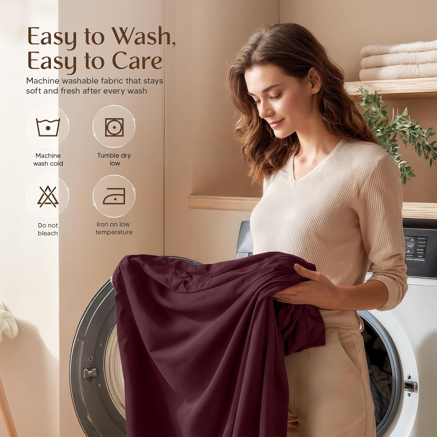Utopia Bedding Twin XL Sheet Set - Soft & Breathable Microfiber, 3-Piece Set in Burgundy
