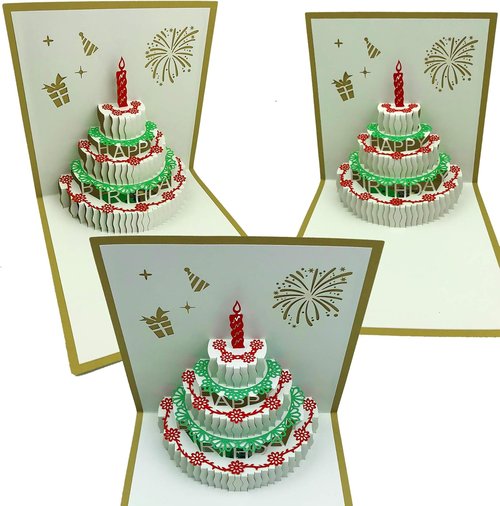**Skiennix 3D Pop-Up Birthday Card - Warming LED Light & Music | Perfect for Mom, Wife, or Friends**