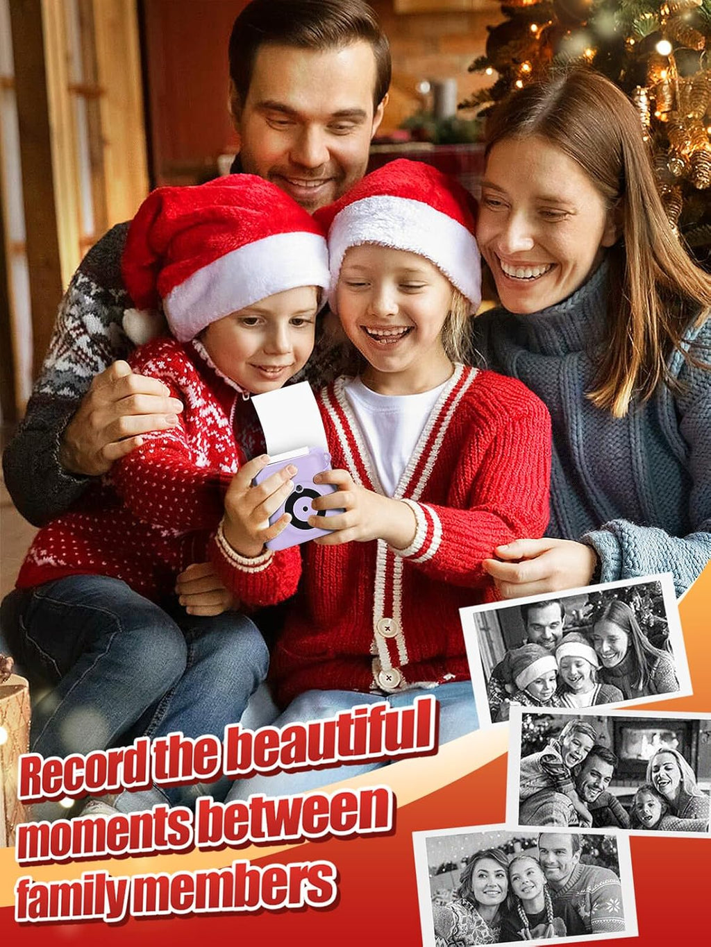 Skiennix Instant Camera Print Refill Paper - 12 Rolls of Thermal Photo Printer Paper for Kids, Perfect Birthday Gift