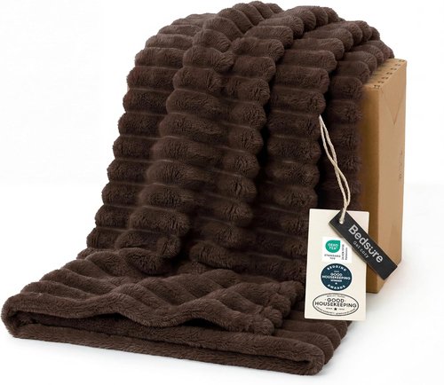 Bedsure GentleSoft Dark Chocolate Blanket - Cozy Soft Throw for Couch, Perfect Gift for Women | 50x60 Inches