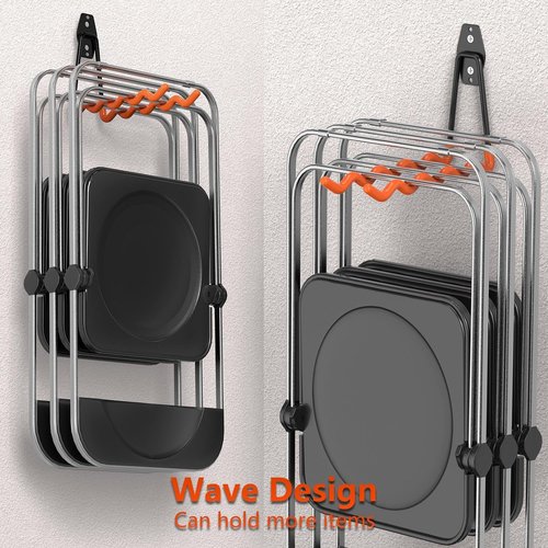 HUPBIPY Heavy Duty Garage Hooks - 4 Pack Wall Mounted Tool Organizer for Ladders, Bikes & More