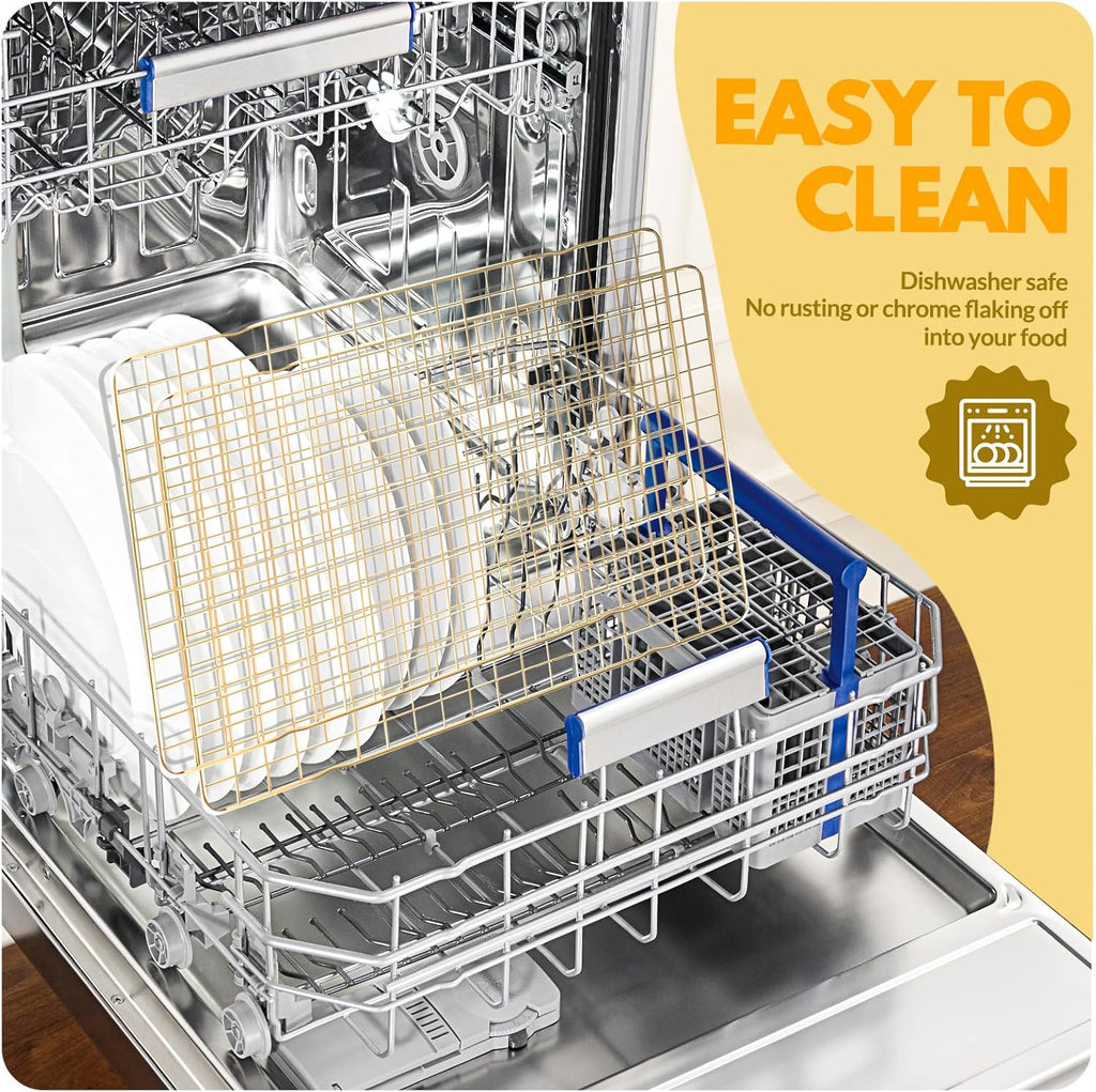 Skiennix Cooling Racks - 2 PCS Stainless Steel Baking Racks | Oven Safe, 14.8x10 Inches