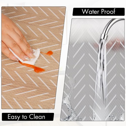 Cooyes Shelf and Drawer Liner for Kitchen Cabinets – Non-Adhesive, Waterproof, Non-Slip Cabinet Liners for Scratch Protection, Desk, Refrigerator, Shelves, Drawers with Modern Pattern