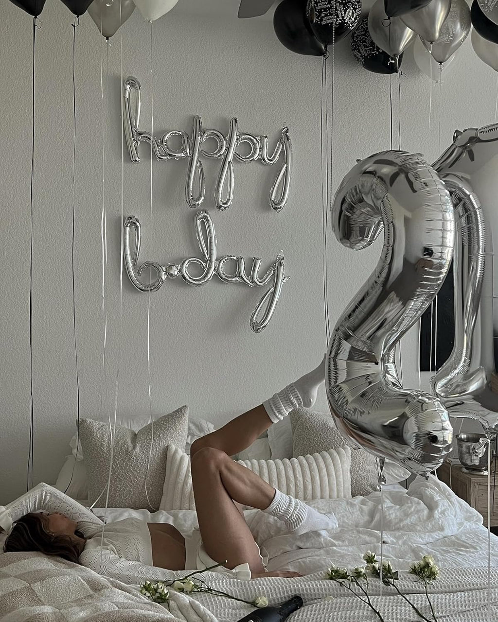 Silver Number 21 Balloon - 40 Inch 21st Birthday Decoration for Kids & Adults | Perfect for Celebrations