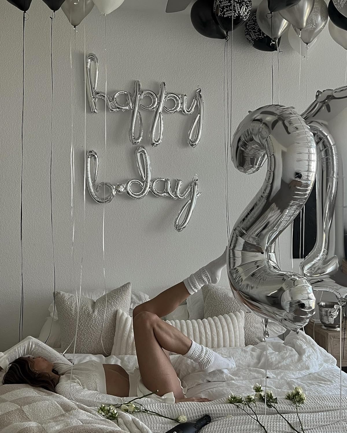 Silver Number 21 Balloon - 40 Inch 21st Birthday Decoration for Kids & Adults | Perfect for Celebrations
