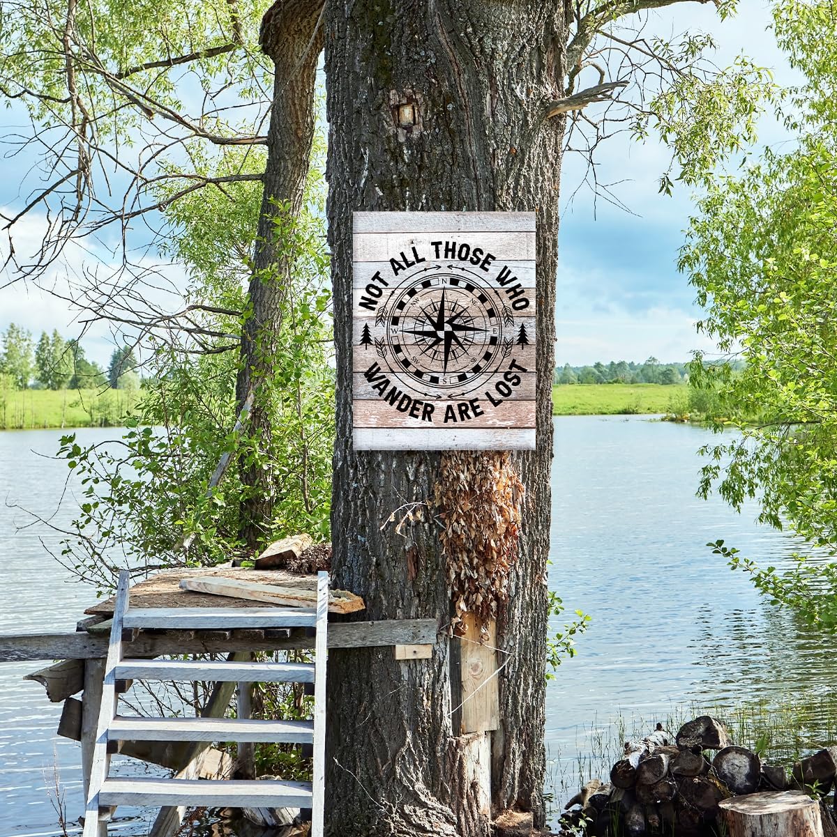 OTINGQD Canvas Wall Art - Not All Those Who Wander Are Lost | 11x15 Inch RV Decor for Campers