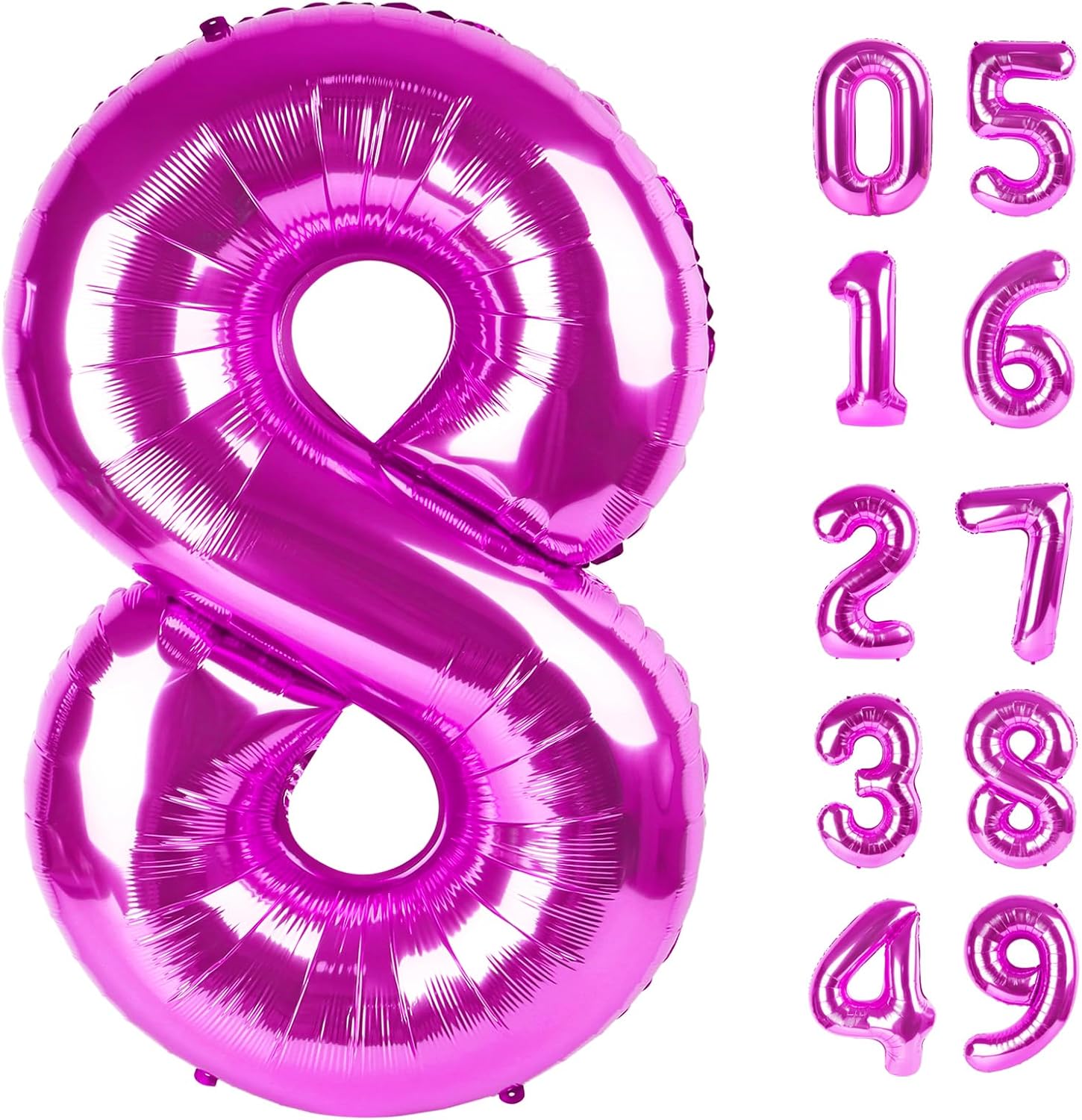 Rosy Purple Number 8 Balloon - 40 Inch Birthday Decorations for Girls | Perfect for 8th Birthday Parties
