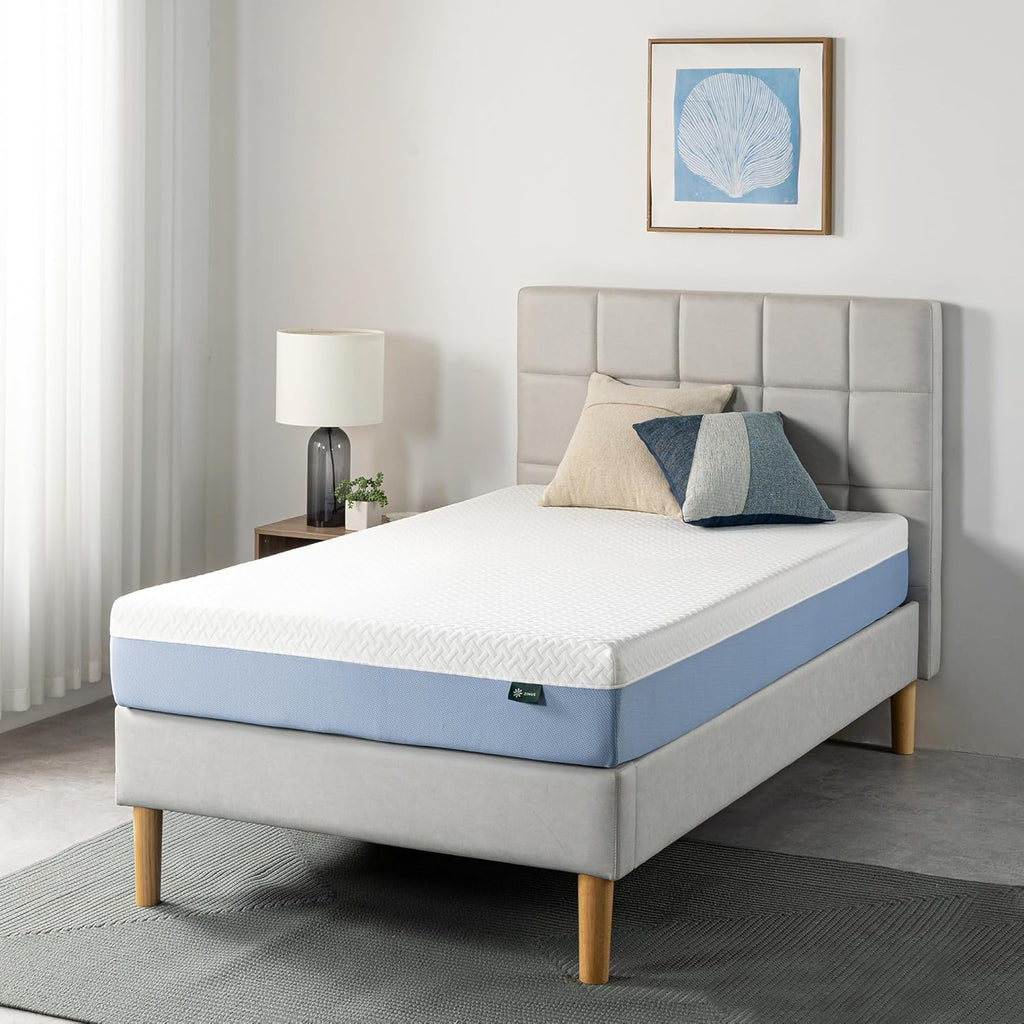 Zinus 8-Inch Twin Memory Foam Mattress - Cooling Comfort, Medium Feel, Fiberglass-Free, Certified Safe