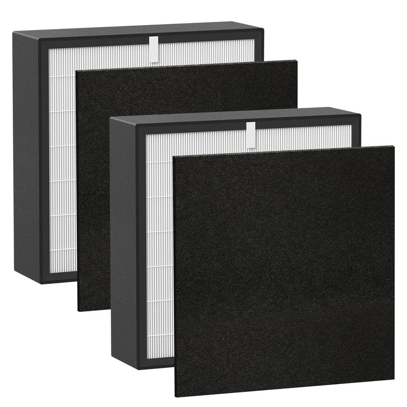 Silver Carbon FIT50 HEPA Filter Replacement, Compatible with BreatheSmart FF50, FIT50, FF50-VOC Air Cleaner Purifier, 2 Pack