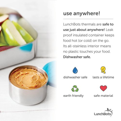 LunchBots 1.5 oz Stainless Steel Dressing Container for Condiments, Dips, Snacks, Dipping Sauce Cups with Silicone Lid, Fits in Lunch Bags and Bento Boxes – Set of 3 (Floral)