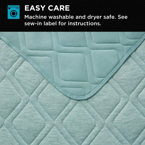 Brookstone Cooling Comfort Throw - Innovative Cooling Dual-Sided Throw - Oversized Cool Blanket for Hot Sleepers - Cooling Blankets for Sleeping - Nylon and Polyethylene Cooling Blanket - Green Milieu