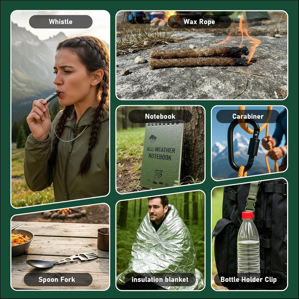 Survival Kit Advent Calendar - 24 Days of Outdoor Gear & Tools for Men | Perfect Christmas Countdown Gift