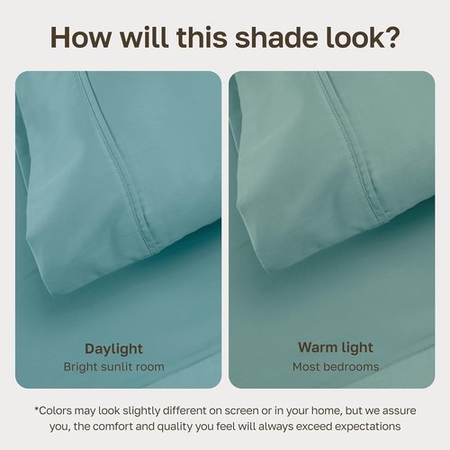 California Design Den King Size Cotton Sheets Set - 100% Soft Cotton, 400 Thread Count, Deep Pockets, Teal