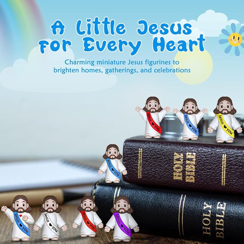 Little Jesus Figures | 200 Pcs Mini Jesus Figurines - Perfect for Easter Egg Stuffers & Religious Gifts