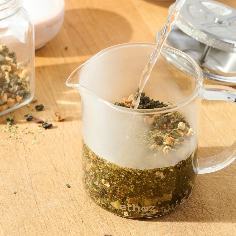 Ethoz® by Planetary Design Glass Tea Brewer – Premium Loose-Leaf Infuser, Borosilicate Chamber, Stainless Steel Strainer, 14 fl.oz. / 400 mL, Minimalist Design, Sustainable & Easy to Clean