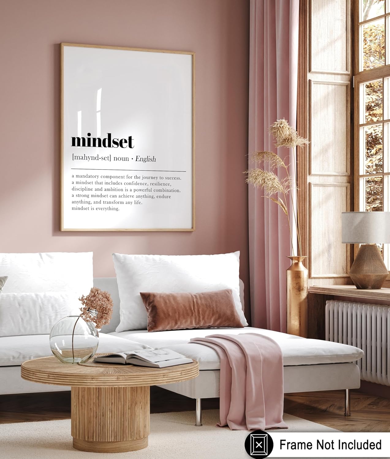 Poster Master Mindset Definition Print - Motivational Typography Wall Art - Inspiring Decor 8x10 UNFRAMED