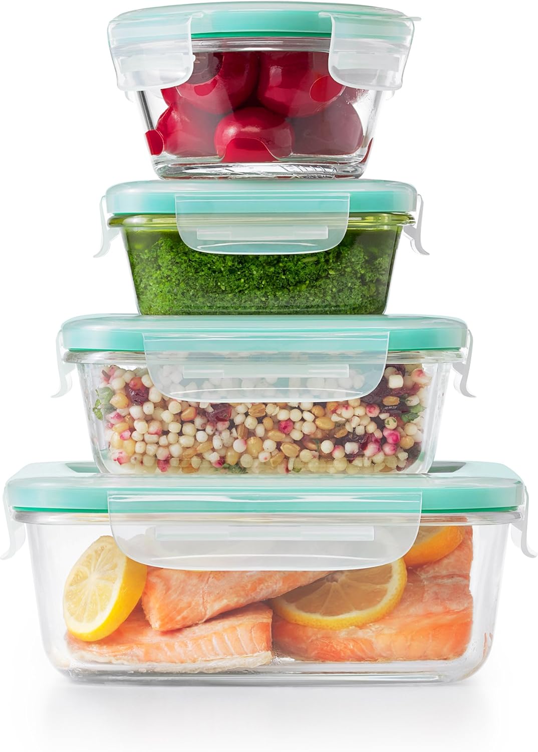OXO Good Grips Airtight Glass Container Set - 12 Piece Smart Seal Storage Solution