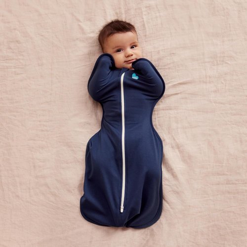 Love To Dream Swaddle UP - Baby Sleep Sack for Self-Soothing | 1.0 TOG, Newborn 5-8.5 lbs, Navy