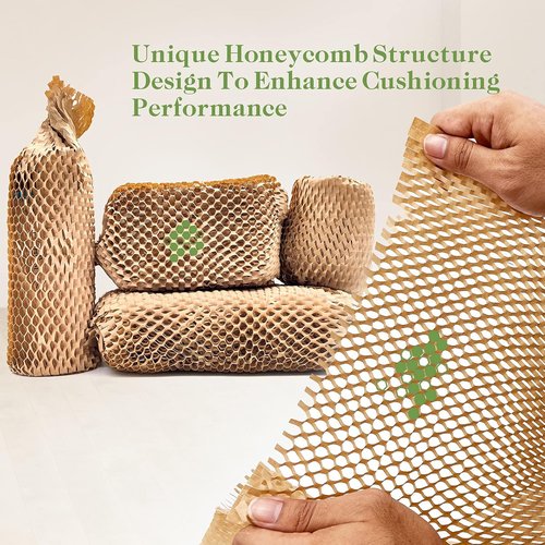 Honeycomb Packing Paper - 15" x 131' Eco-Friendly Alternative to Bubble Wrap for Moving & Shipping