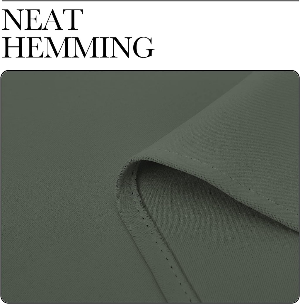 NICETOWN Blackout Draperies - Thermal Insulated Grommet Curtains, 55" Wide x 108" Long | Dark Mallard Color