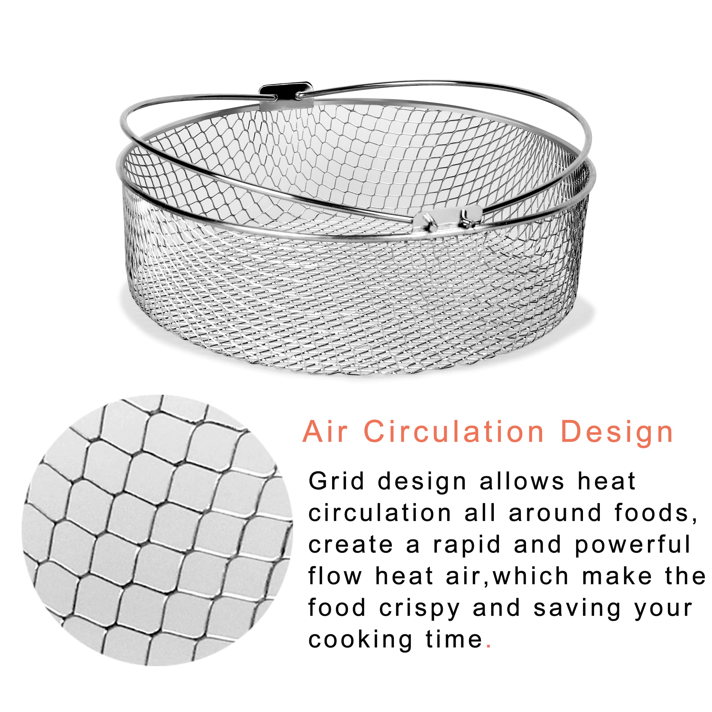 Air Fryer Basket for Instant Pot 6, 8Qt,Accessories for Air Fryer,Steamer Basket