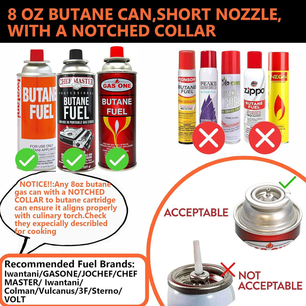 Professional Culinary Butane Torch by [Brand Name] - Adjustable Flame for Cooking & Creme Brulee | Butane Gas Not Included